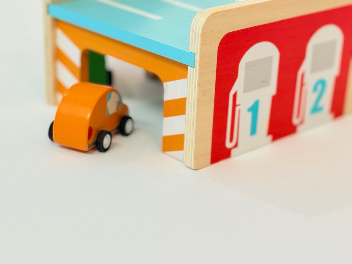 Djeco Wooden Toy Garage Playset