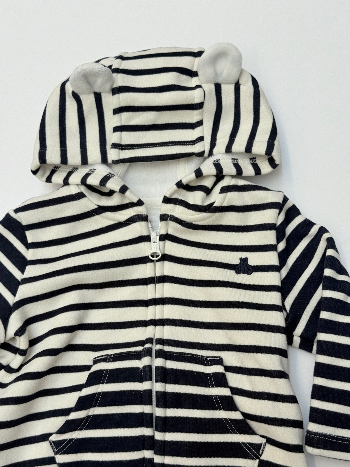 Baby Gap Striped Bear Hoodie 6-12M
