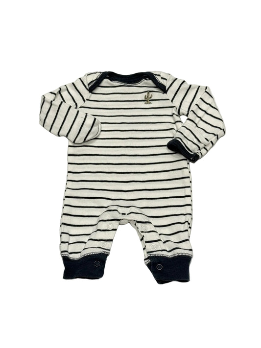 Carter's Black White Stripe Romper Newborn