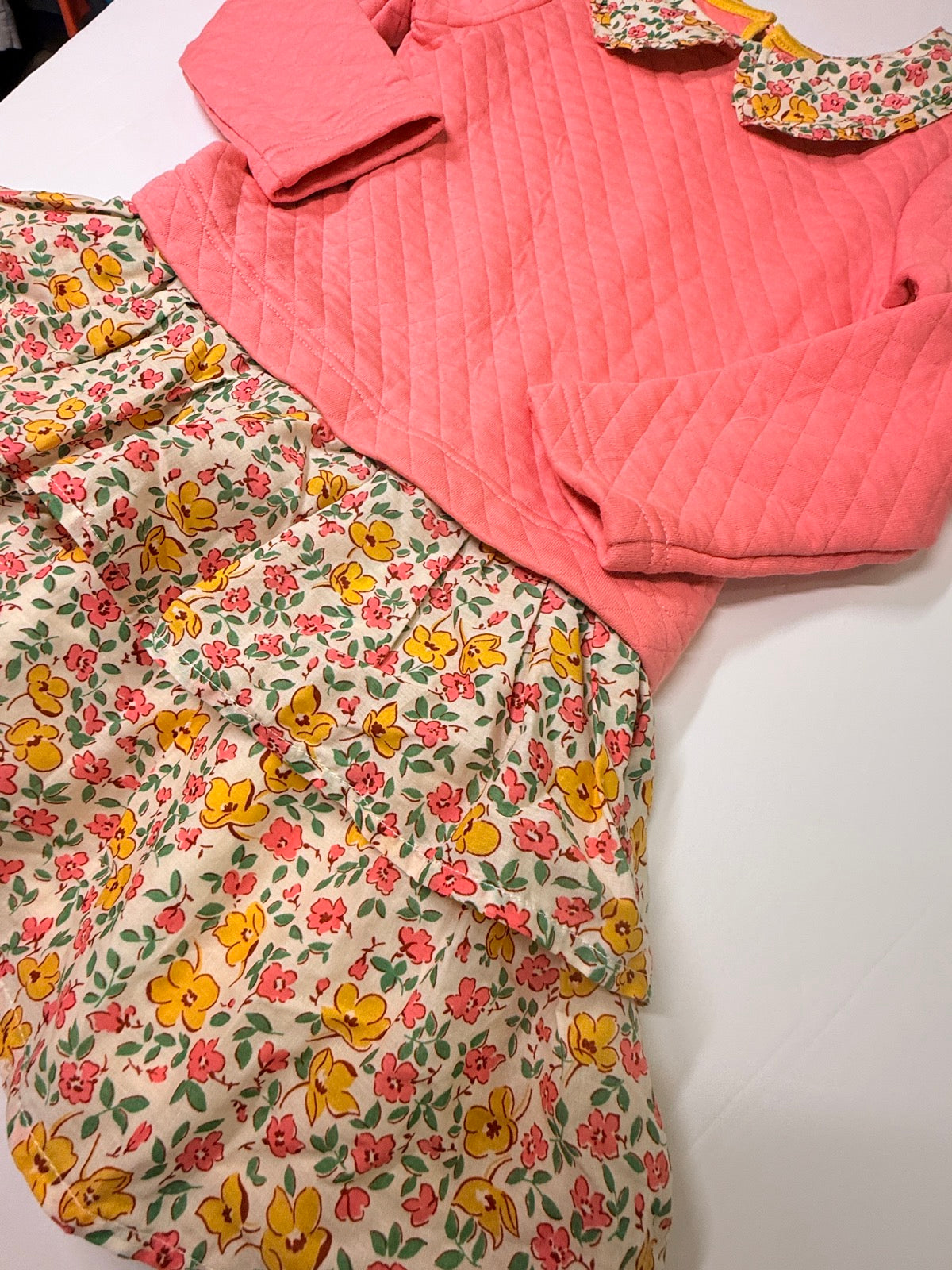Mini Boden Floral Quilted Dress Size 4-5Y