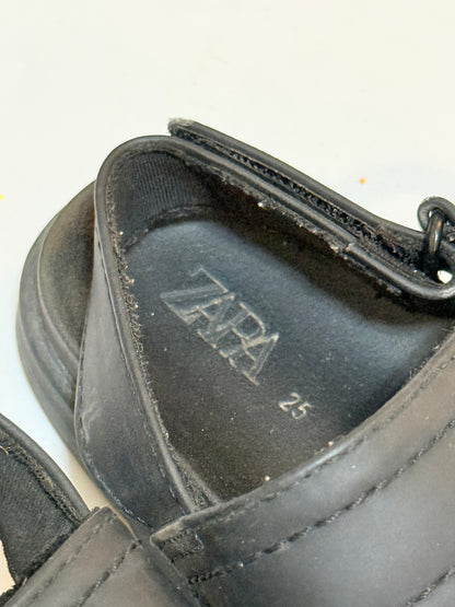 Zara Black Velcro Sandals Size 25