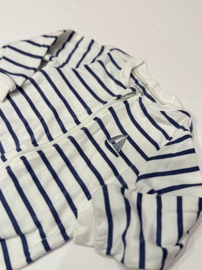 Pekkle Striped Sailboat Footed Sleeper 12M