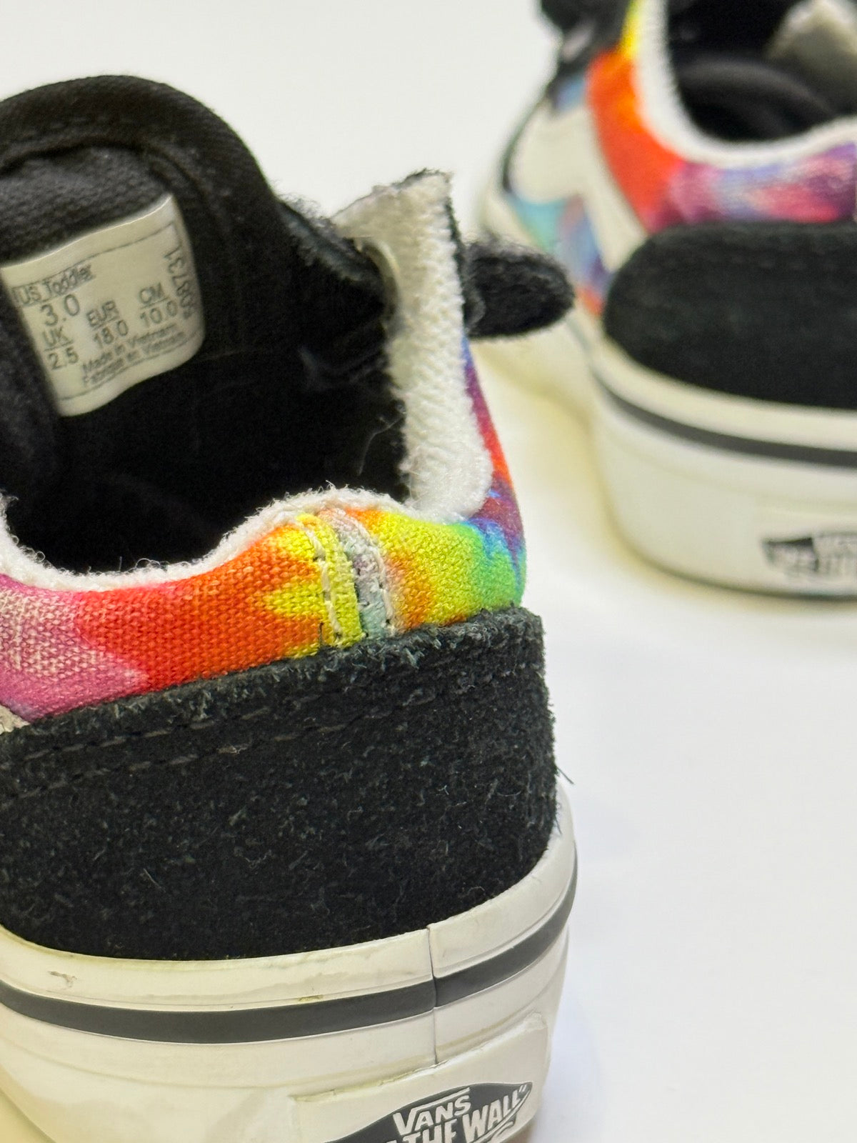 Vans Old Skool Rainbow Tie-Dye Toddler Size 3