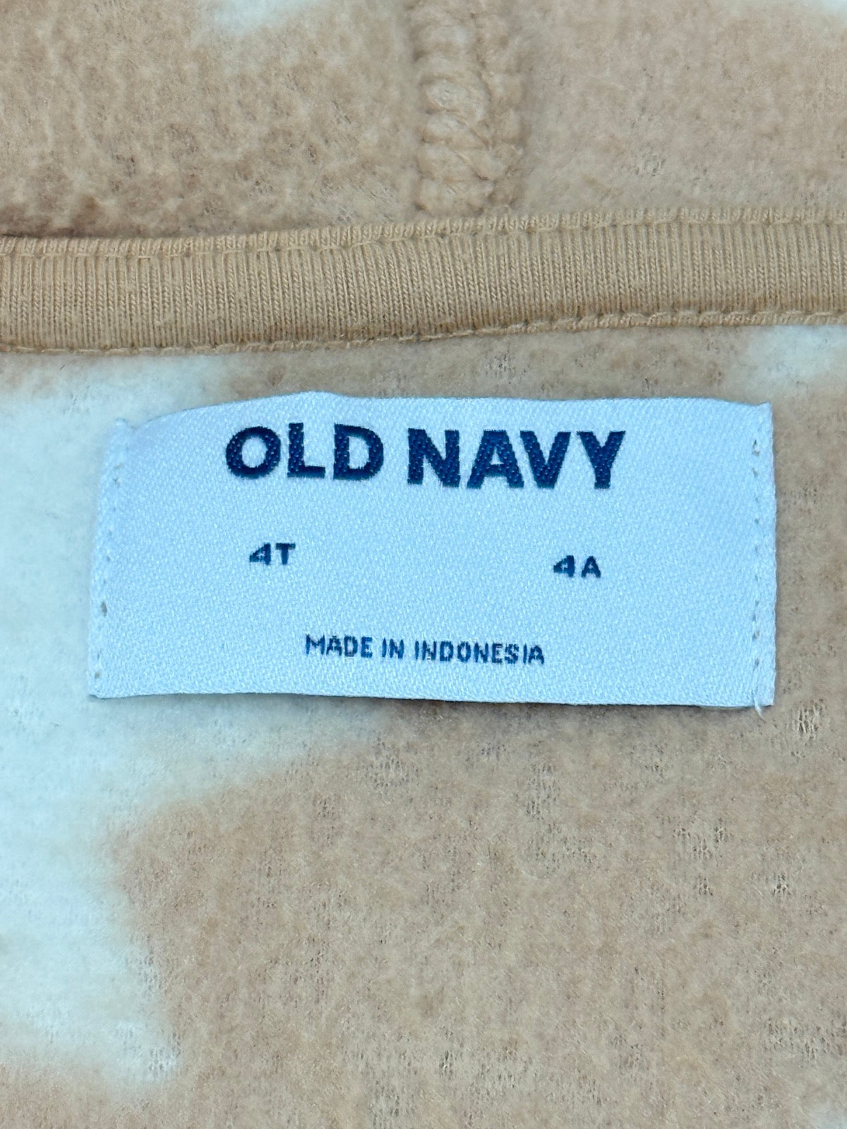 Old Navy Star Sherpa Zip Hoodie 4T