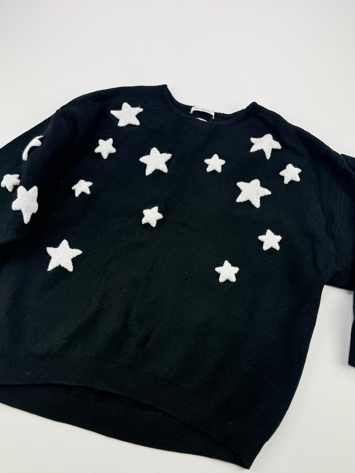 Zara Black Star Appliqué Sweater Size 9