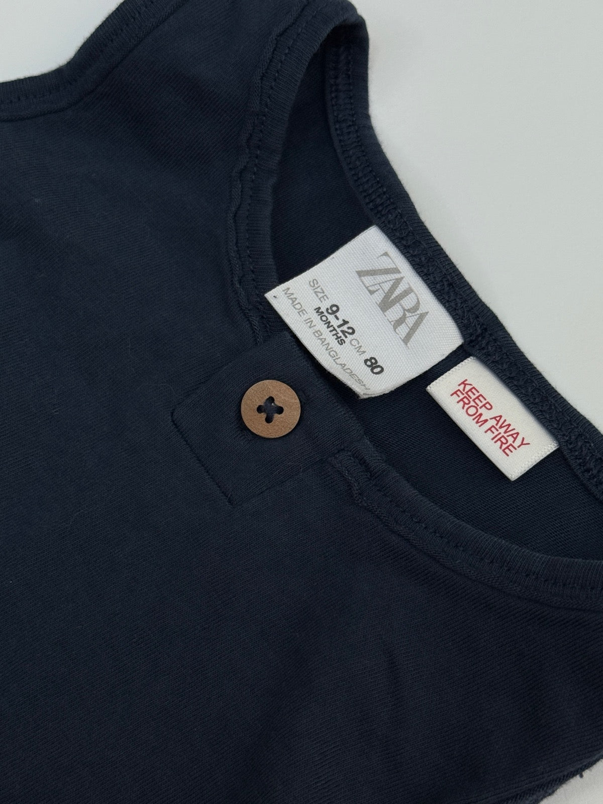 Zara Navy Sleeveless Top 9-12M