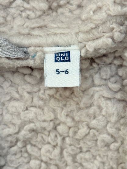 Uniqlo Gray Sherpa-Lined Zip Hoodie 5-6