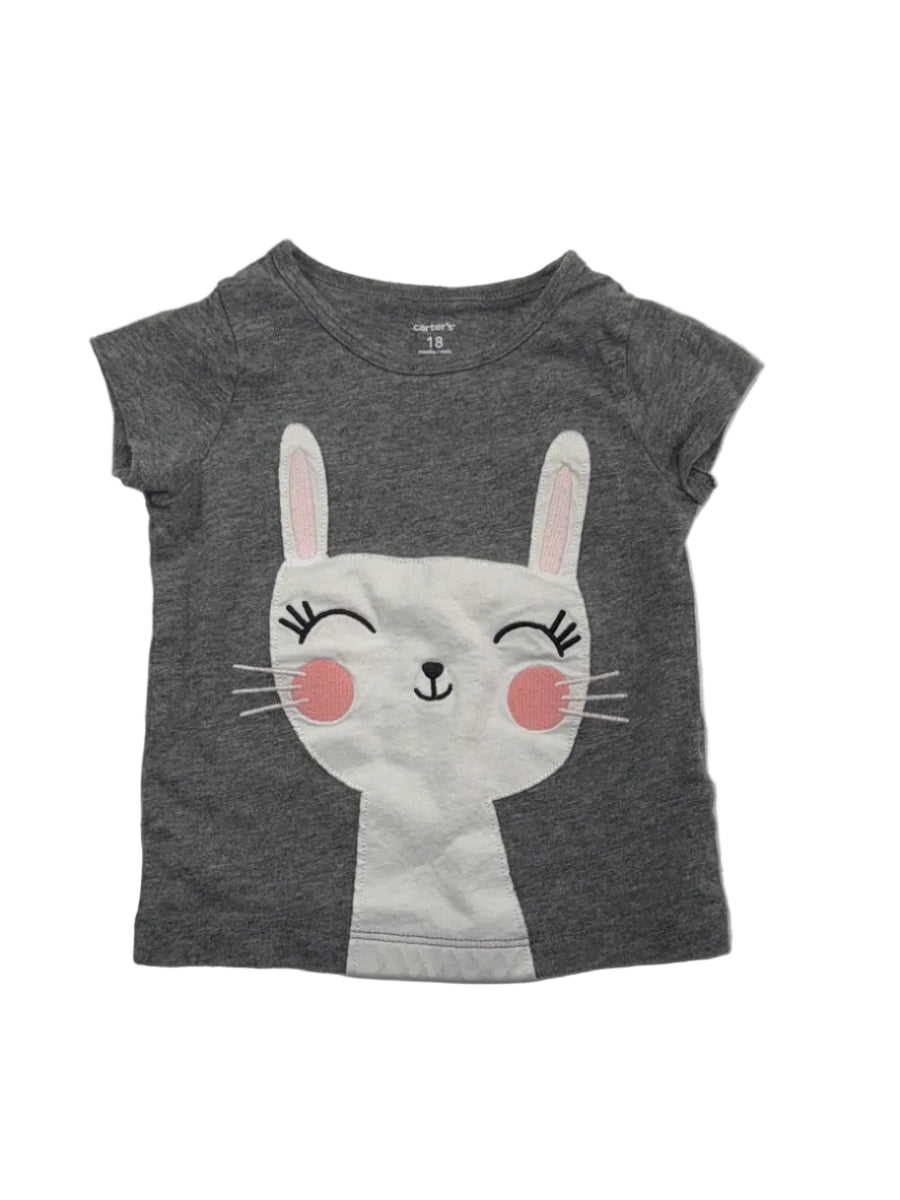 Carter's Gray Bunny Graphic Tee 18m
