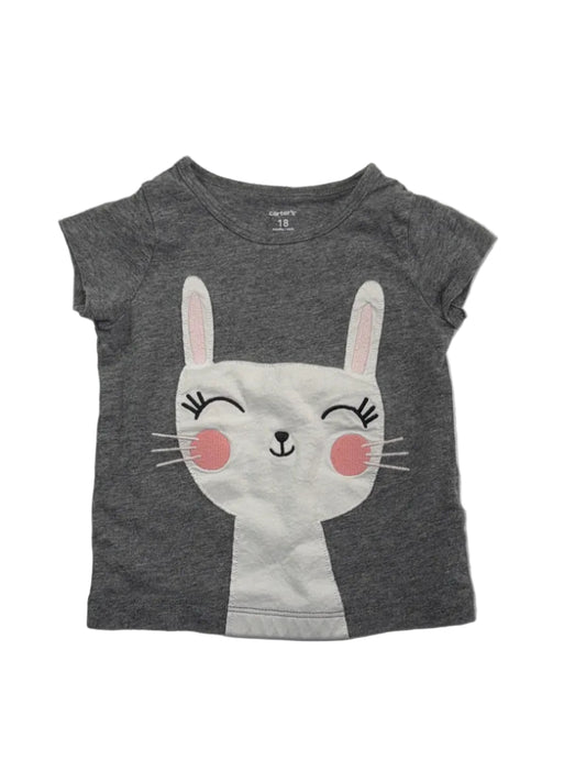 Carter's Gray Bunny Graphic Tee 18m