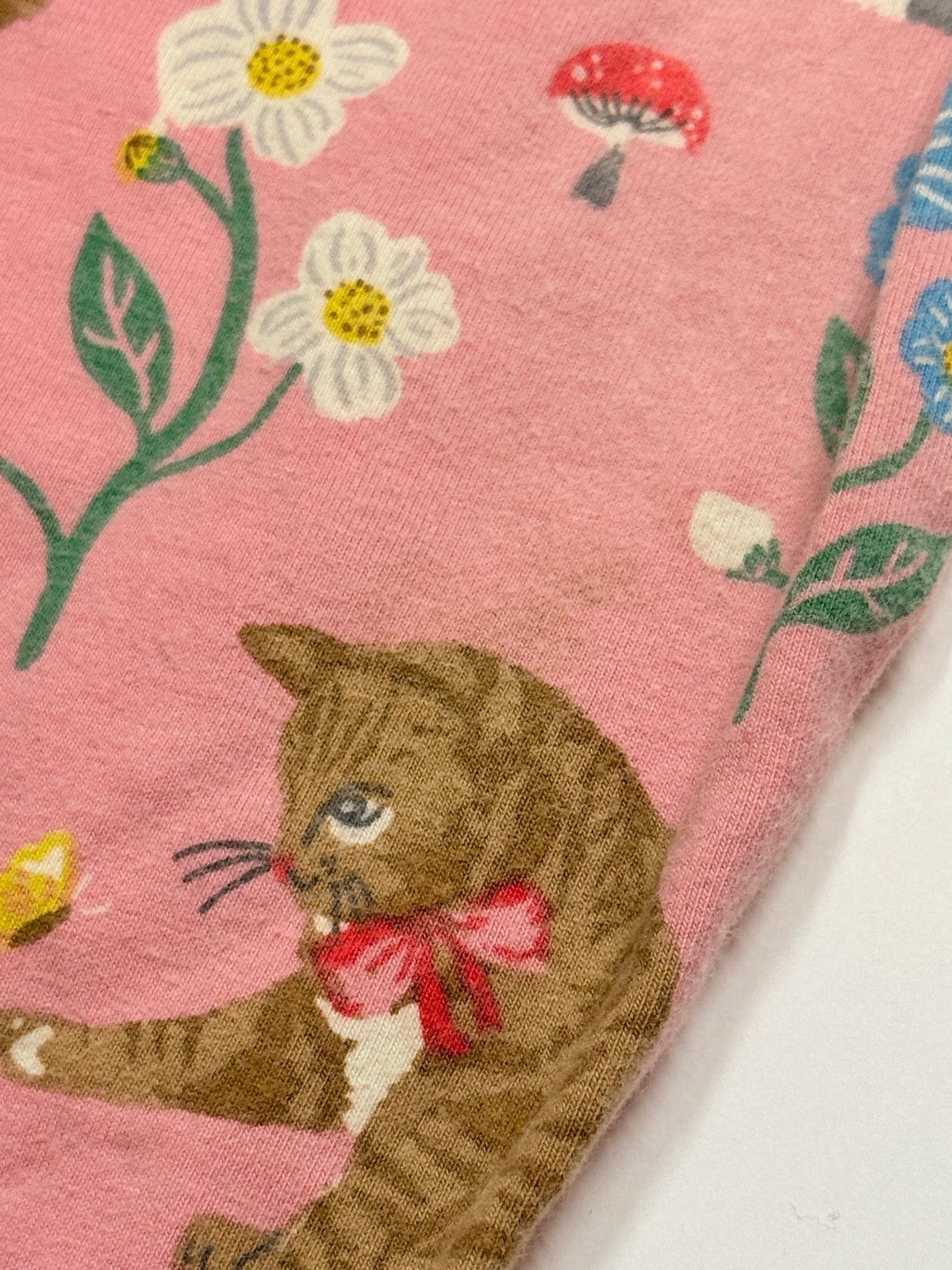 Boden Cat Print Pink Leggings 5-6Y