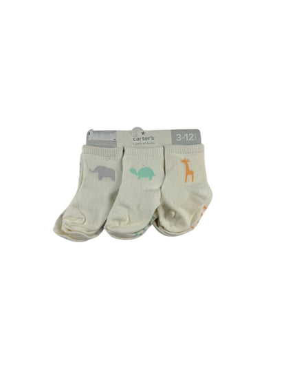 NWT - Carter's 6-Pair Animal Baby Socks 3-12M