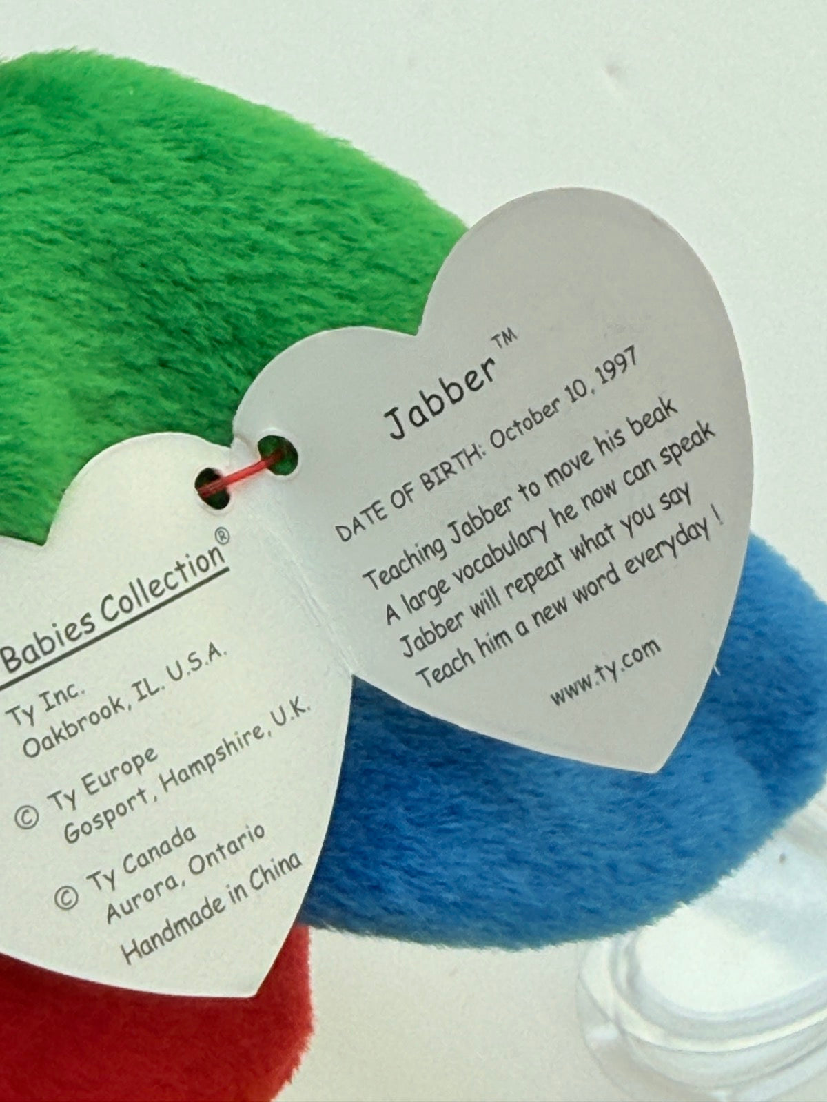 Ty Beanie Baby Jabber the Parrot
