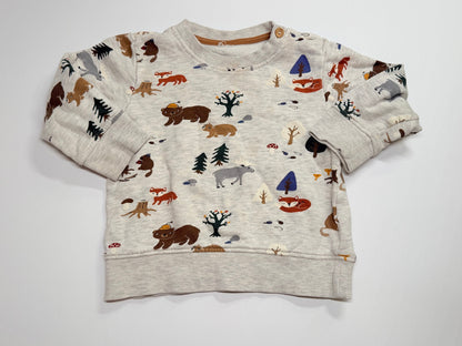 H&M Woodland Animals Sweatshirt 12-18m