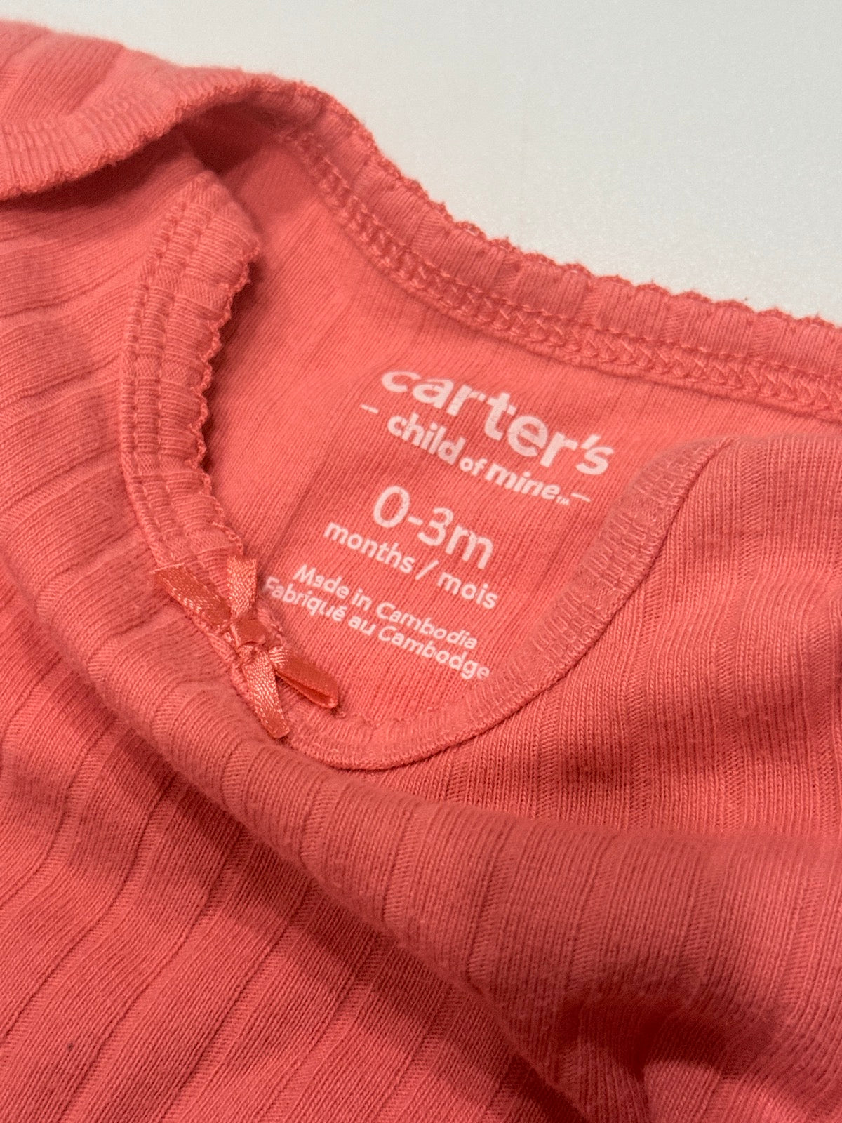 Carter's Child of Mine Coral Bodysuit 0-3M