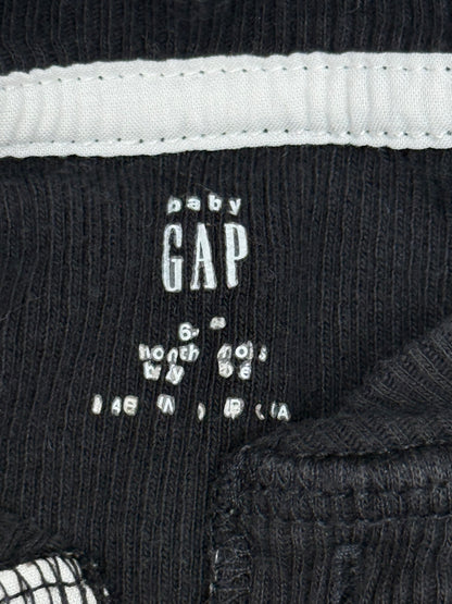 Baby Gap Black Henley Thermal Shirt 6-9M