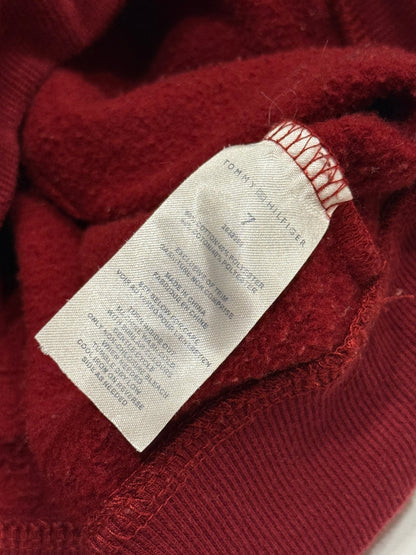 Tommy Hilfiger Maroon Two-Tone Hoodie Size 7