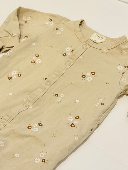 Firsts by Petit Lem Floral Footed Sleeper 3M