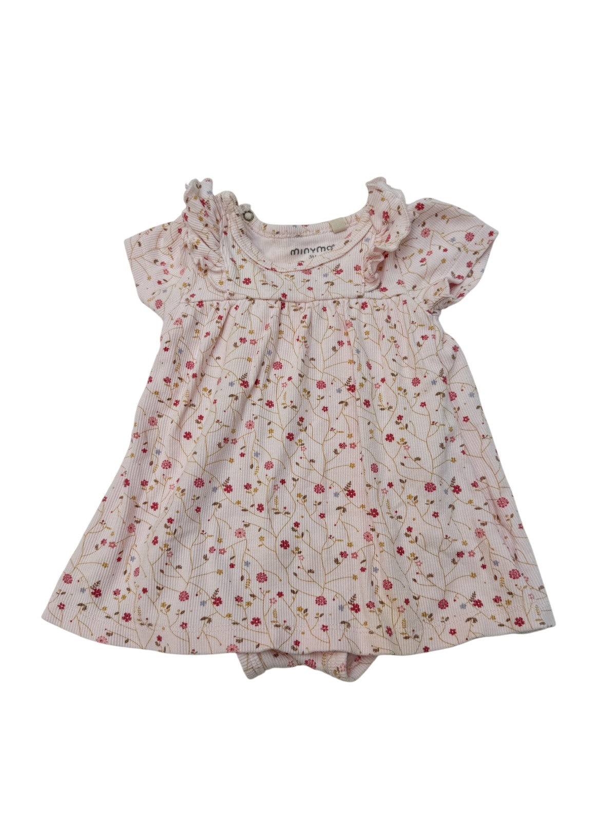 Minymo Floral Ruffle Dress 3M
