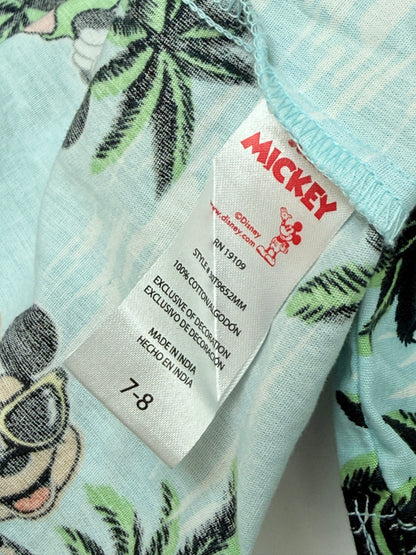 Mickey Mouse Hawaiian Shirt Size 7-8