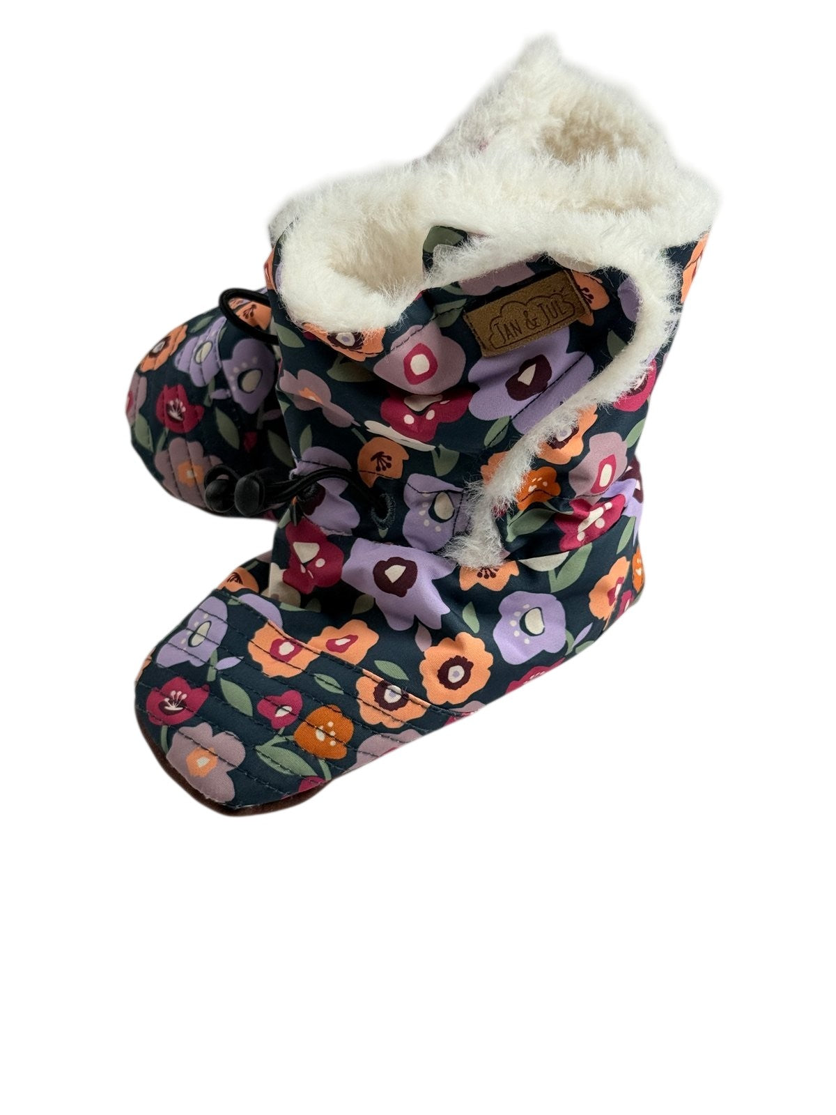 Jan & Jul Floral Fleece-Lined Booties 18-24M