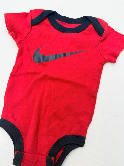 Nike Swoosh Red Bodysuit 6-12M