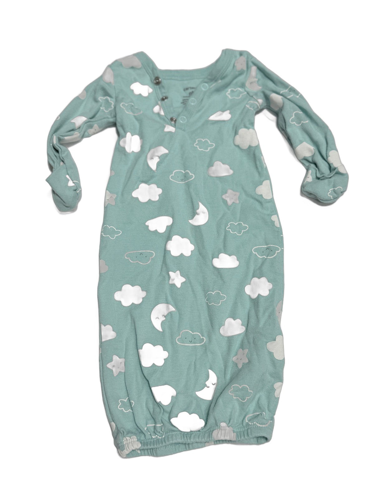 Carter's Teal Cloud Sleep Gown Newborn