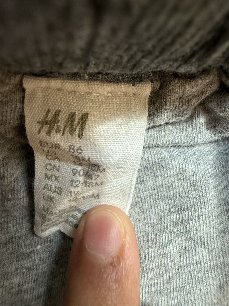 H&M Gray Denim Jogger Pants Size 12-18m