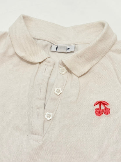 Fagottino Cream Cherry Polo Shirt 2T