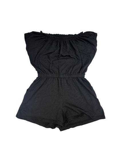 Old Navy Black Off-Shoulder Romper Size 8