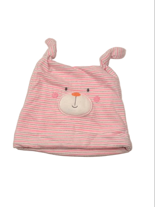 Prenatal Pink Striped Baby Hat 1-3m