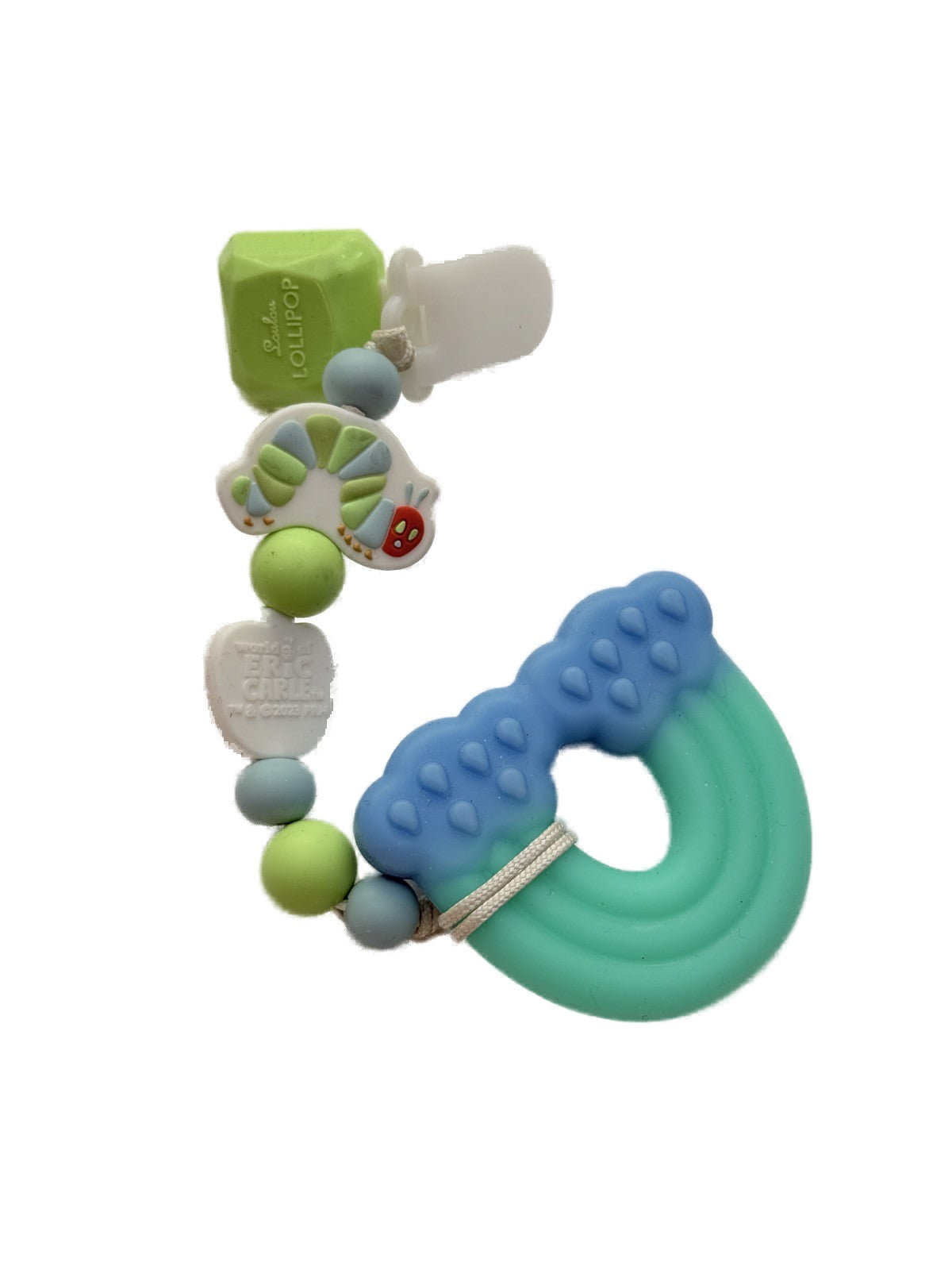 Loulou Lollipop Very Hungry Caterpillar Teether Clip