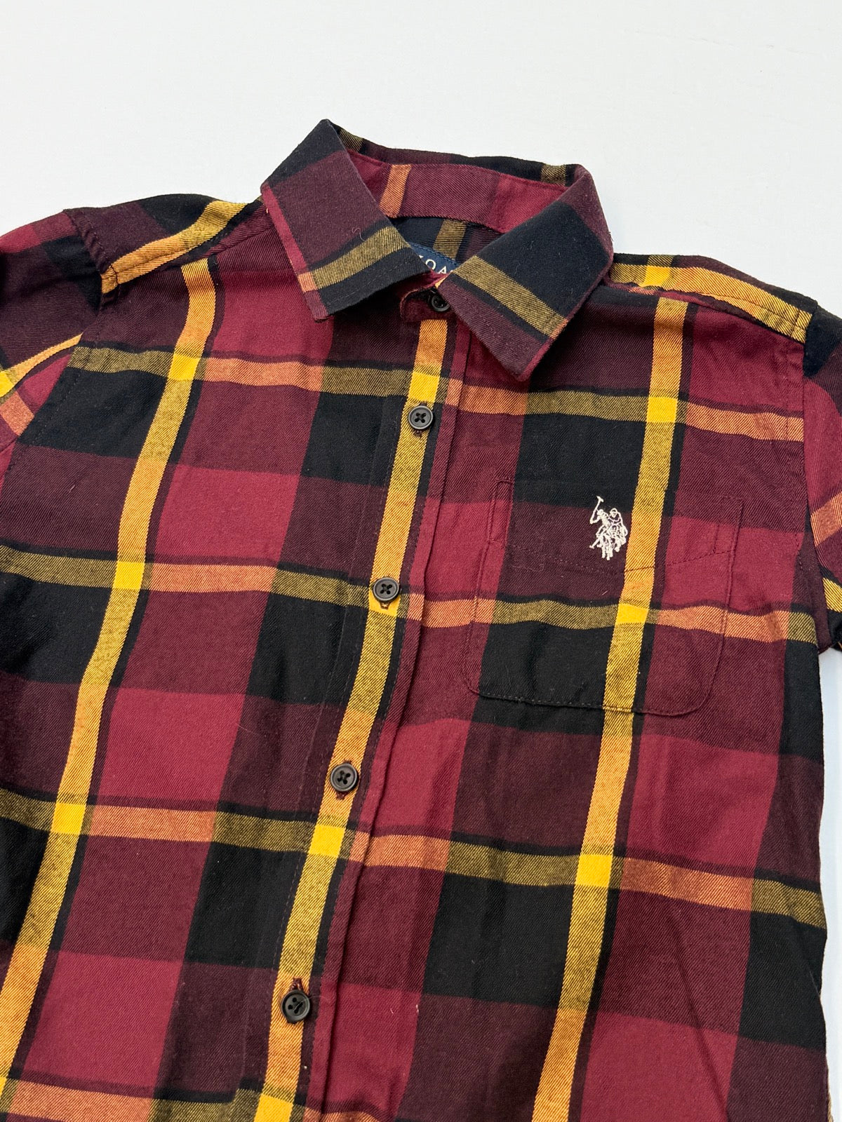 U.S. Polo Assn Plaid Flannel Shirt Size 8