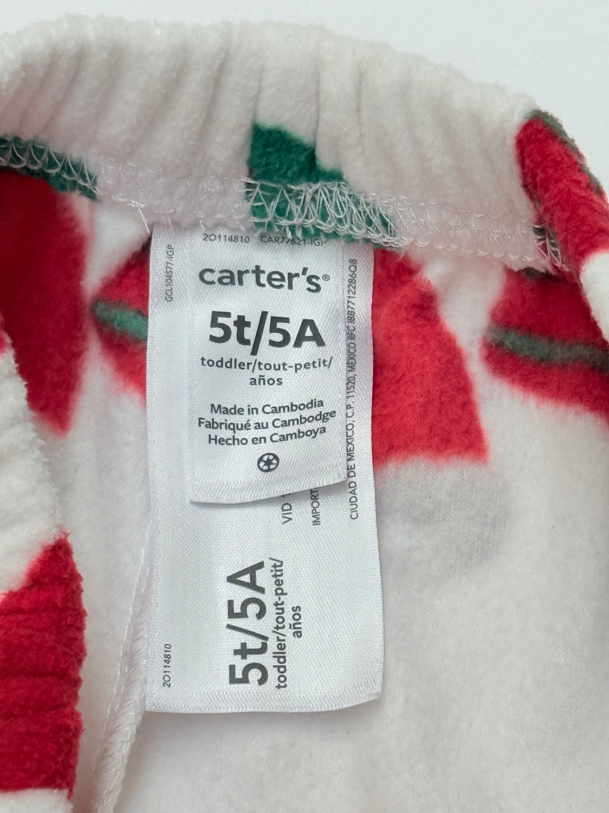 Carter's Christmas Fleece Pajama 5T