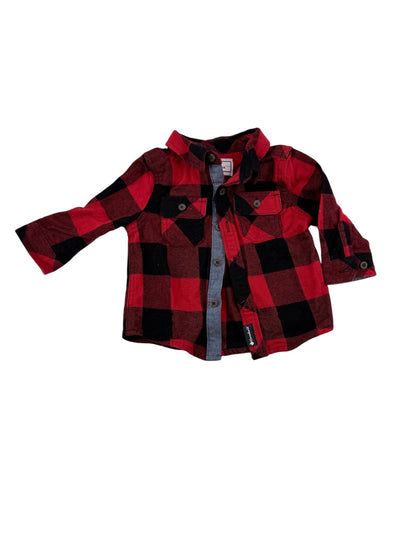 Canadiana Buffalo Plaid Flannel Shirt 6-12M