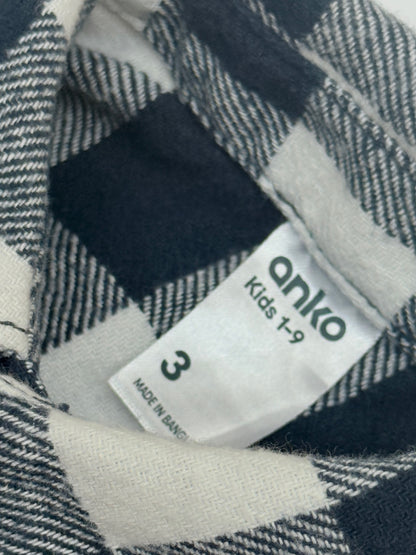 Anko Buffalo Check Flannel Shirt Size 3