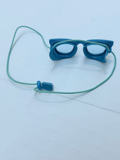 Kids Blue Swim Goggles Adjustable Strap