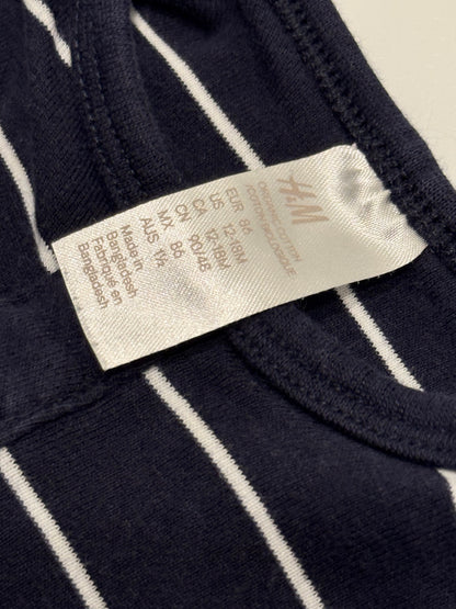 Body Henley H&M à rayures marine 12-18 mois