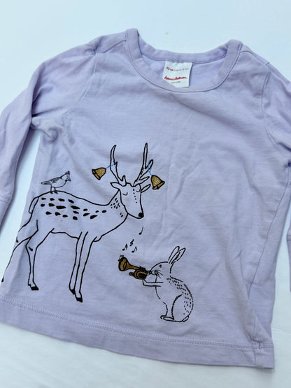 Hanna Andersson Deer Rabbit T-Shirt 12-18M