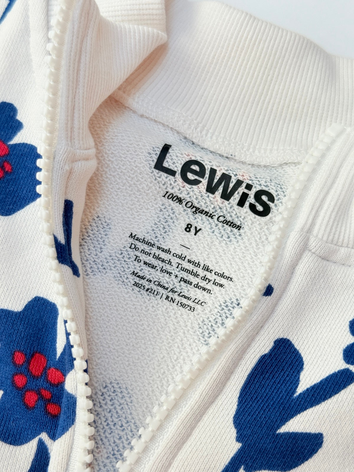 Lewis Floral Zip-Up Romper Size 8Y