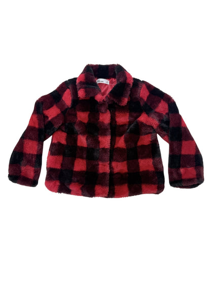 Epic Threads Buffalo Plaid Faux Fur Jacket 3T