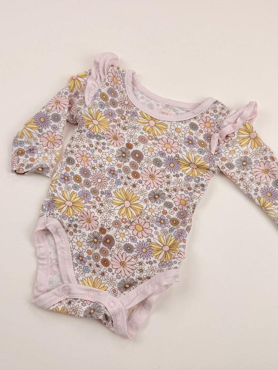 milkberry Floral Bodysuit 0-3M