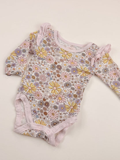 milkberry Floral Bodysuit 0-3M