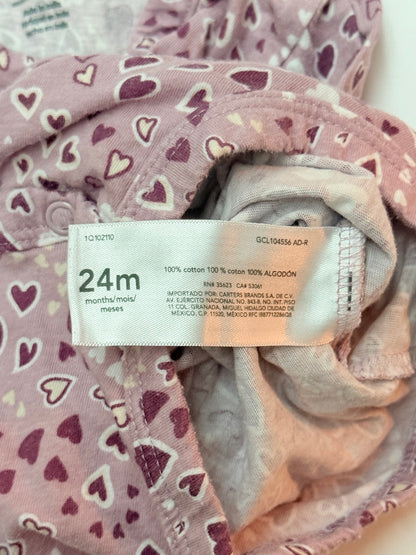 Carter's Heart Print Bodysuit 24M