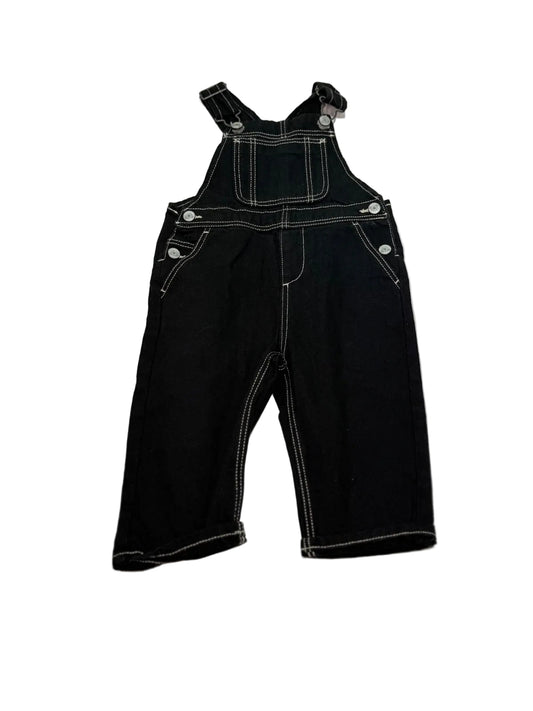 Zara Black Denim Overalls 9-12m