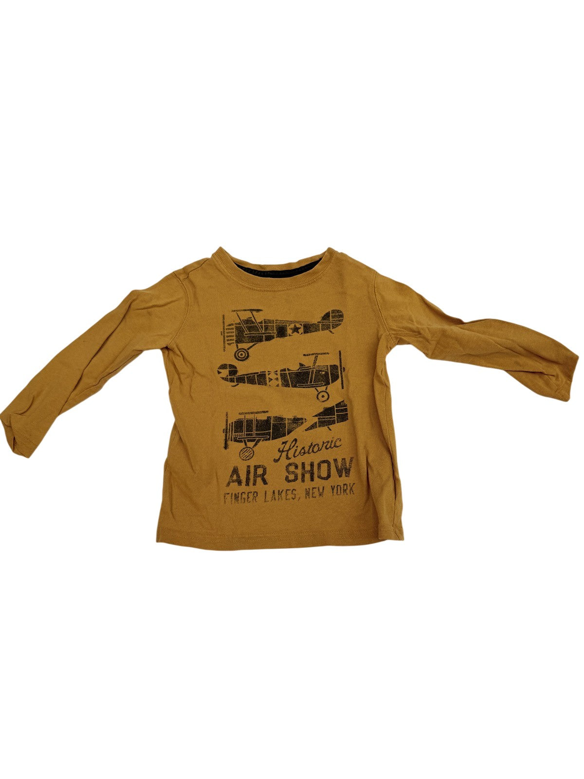 Baby Gap Mustard Air Show Long Sleeve T-Shirt 2T