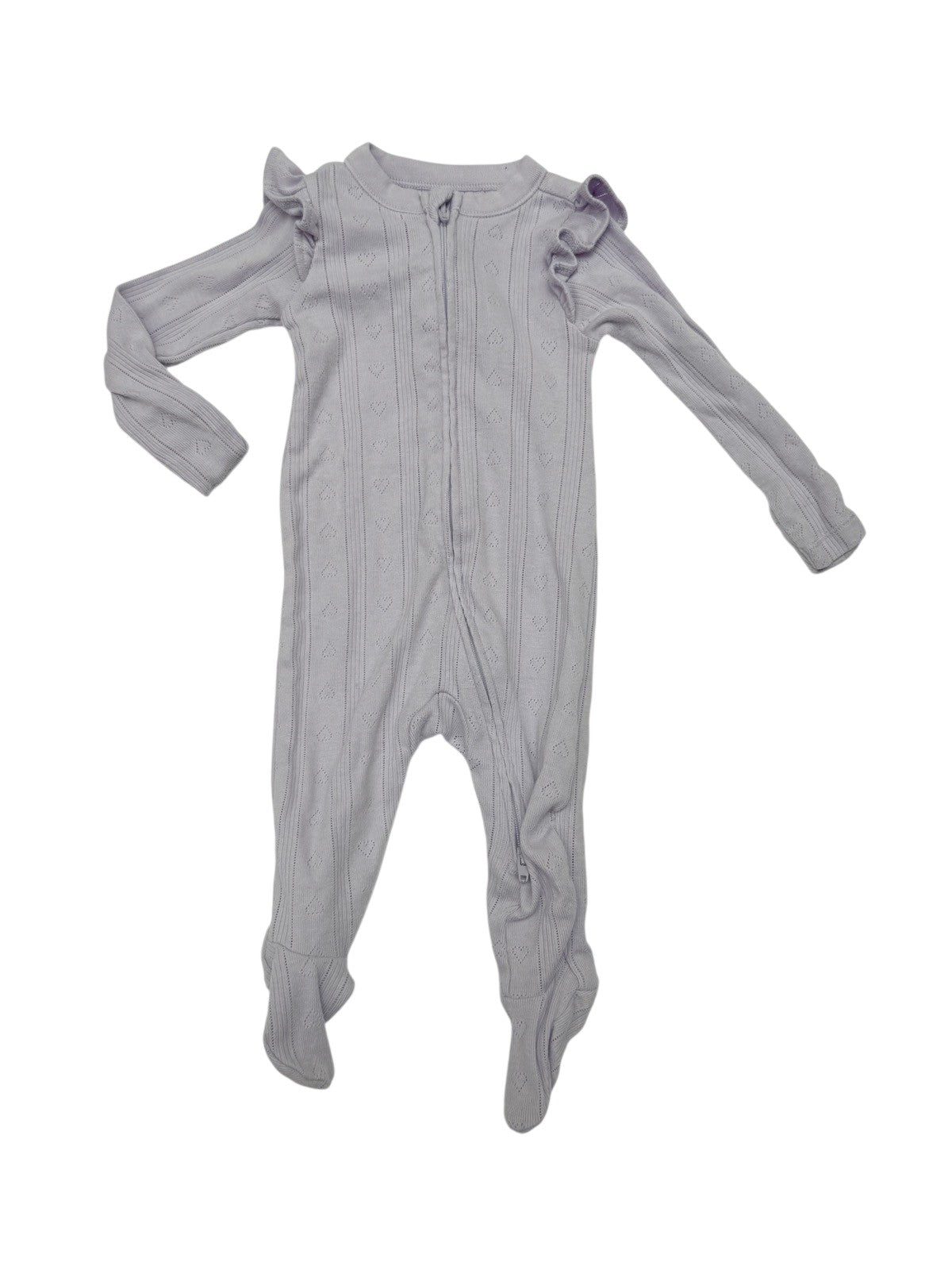 Old Navy Lavender Pointelle Footed Sleeper 3-6M