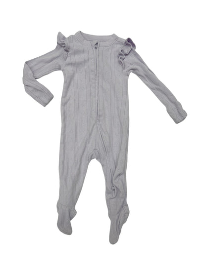 Old Navy Lavender Pointelle Footed Sleeper 3-6M
