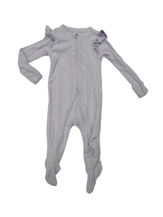 Old Navy Lavender Pointelle Footed Sleeper 3-6M