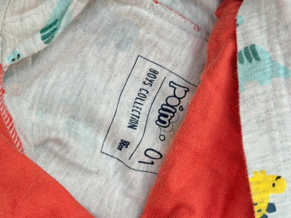 Pom Boys Collection Dinosaur Hoodie Tee 1-2Y