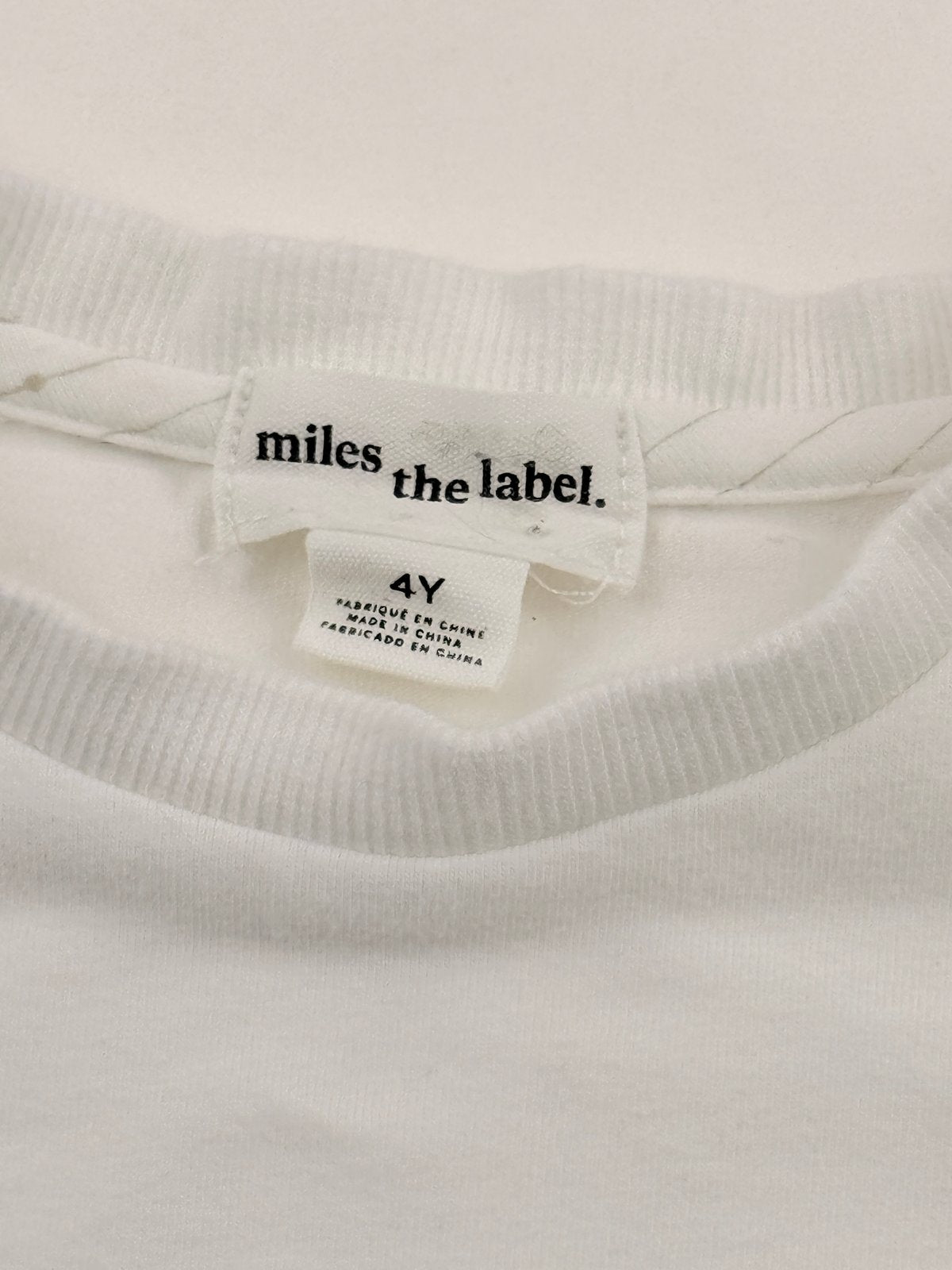 miles the label Pin Pals White T-Shirt 4Y